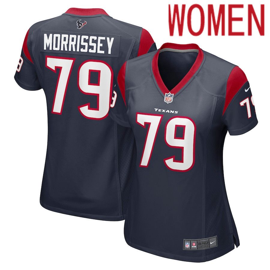 Cheap Women Houston Texans 79 Jimmy Morrissey Nike Navy Game NFL Jersey